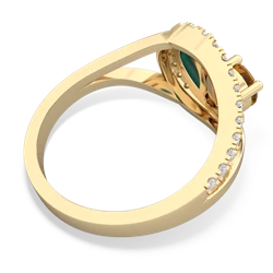 Citrine Nestled Heart Keepsake 14K Yellow Gold ring R5650