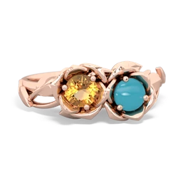 Citrine Rose Garden 14K Rose Gold ring R5510