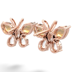 Citrine Butterfly 14K Rose Gold earrings E2215