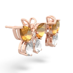 Citrine Butterfly 14K Rose Gold earrings E2215