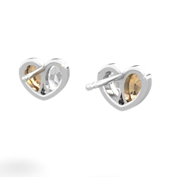 Citrine 'Our Heart' 14K White Gold earrings E5072