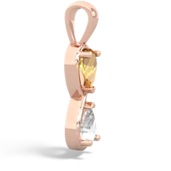 Citrine Infinity 14K Rose Gold pendant P5050