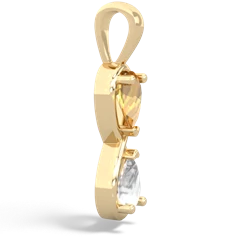 Citrine Infinity 14K Yellow Gold pendant P5050