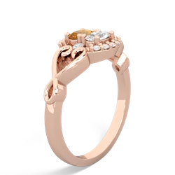 Citrine Love Nest 14K Rose Gold ring R5860