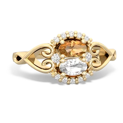 Citrine Love Nest 14K Yellow Gold ring R5860