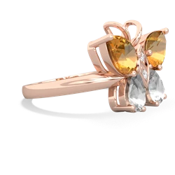 Citrine Butterfly 14K Rose Gold ring R2215