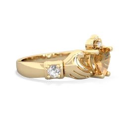 Citrine Claddagh Keepsake 14K Yellow Gold ring R5245