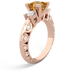 Citrine Eternal Embrace Engagement 14K Rose Gold ring C2001