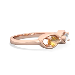 Citrine Infinity 14K Rose Gold ring R5050