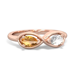 Citrine Infinity 14K Rose Gold ring R5050