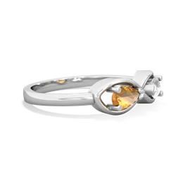 Citrine Infinity 14K White Gold ring R5050