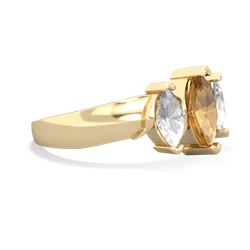 Citrine Three Peeks 14K Yellow Gold ring R2433