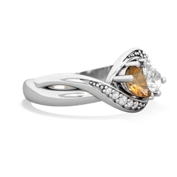 Citrine Summer Winds 14K White Gold ring R5342