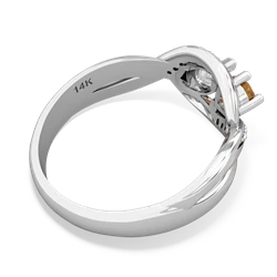 Citrine Summer Winds 14K White Gold ring R5342