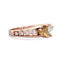 Citrine Heart To Heart 14K Rose Gold ring R3342