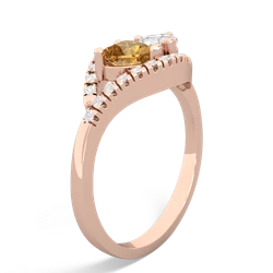 Citrine Mother And Child 14K Rose Gold ring R3010