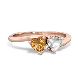 Citrine Sweethearts 14K Rose Gold ring R5260