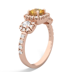 Citrine Regal Halo 14K Rose Gold ring R5350