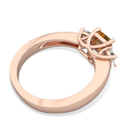 Citrine Three Stone Trellis 14K Rose Gold ring R4015