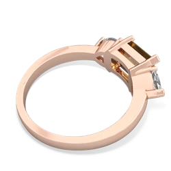 Citrine Three Stone 14K Rose Gold ring R5235