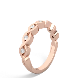 Diamond Infinity Wedding Band 14K Rose Gold ring W2631