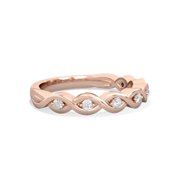 Diamond Infinity Wedding Band 14K Rose Gold ring W2631