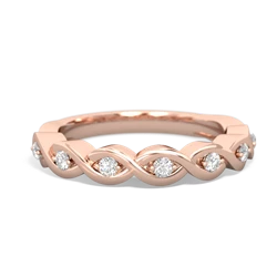 Diamond Infinity Wedding Band 14K Rose Gold ring W2631