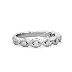 Diamond Infinity Wedding Band 14K White Gold ring W2631