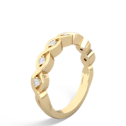 Diamond Infinity Wedding Band 14K Yellow Gold ring W2631