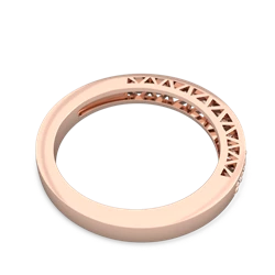 Diamond Art Deco Wedding Band 14K Rose Gold ring W2635