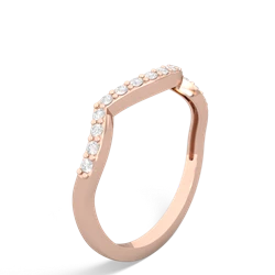 Diamond Diamond Twist Wedding Band 14K Rose Gold ring W2640