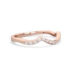 Diamond Diamond Twist Wedding Band 14K Rose Gold ring W2640