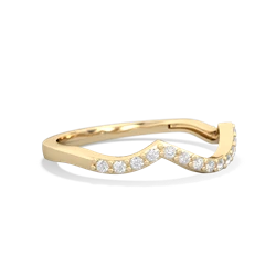 Diamond Diamond Twist Wedding Band 14K Yellow Gold ring W2640