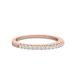 Diamond Classic Wedding Band 14K Rose Gold ring W2643