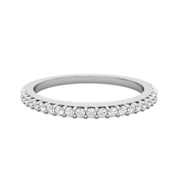 Diamond Classic Wedding Band 14K White Gold ring W2643