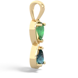 Emerald Infinity 14K Yellow Gold pendant P5050