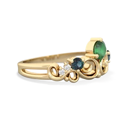 Emerald Crown Keepsake 14K Yellow Gold ring R5740