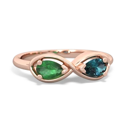 Emerald Infinity 14K Rose Gold ring R5050