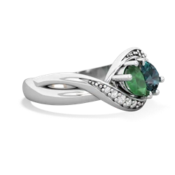 Emerald Summer Winds 14K White Gold ring R5342