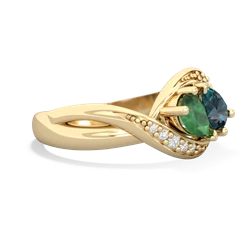 Emerald Summer Winds 14K Yellow Gold ring R5342