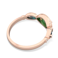 Emerald Milgrain Marquise 14K Rose Gold ring R5700