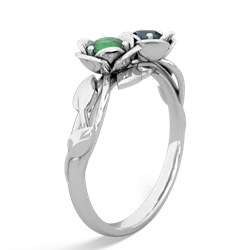 Emerald Rose Garden 14K White Gold ring R5510