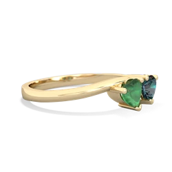 Emerald Sweethearts 14K Yellow Gold ring R5260