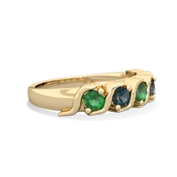 Emerald Anniversary Band 14K Yellow Gold ring R2089