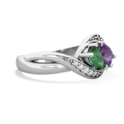 Emerald Summer Winds 14K White Gold ring R5342