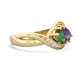 Emerald Summer Winds 14K Yellow Gold ring R5342
