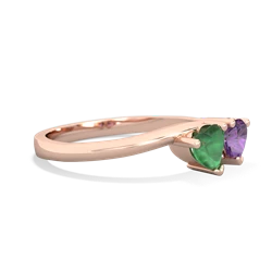 Emerald Sweethearts 14K Rose Gold ring R5260