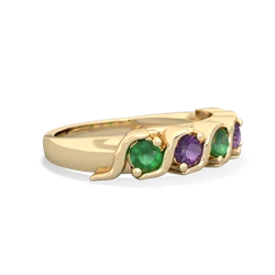 Emerald Anniversary Band 14K Yellow Gold ring R2089