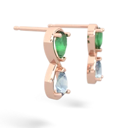 Emerald Infinity 14K Rose Gold earrings E5050