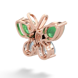 Emerald Butterfly 14K Rose Gold pendant P2215